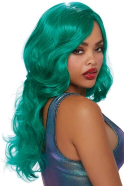 Dreamgirl Long Wavy Teal Wig
