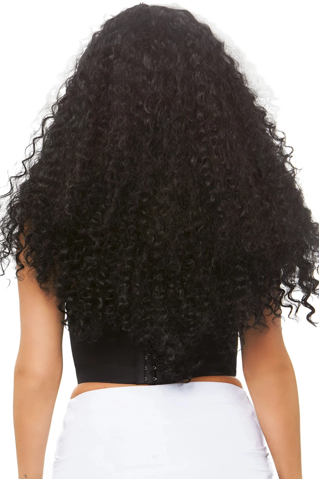 LEG AVENUE Long Curly Black/White Wig - Image 2