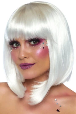 LEG AVENUE Short Pearl White Bob Wig