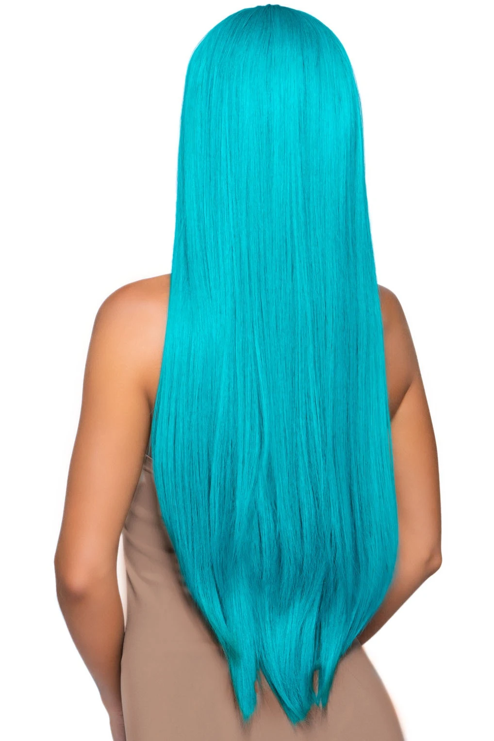 LEG AVENUE Long Straight Turquoise Wig - Image 2