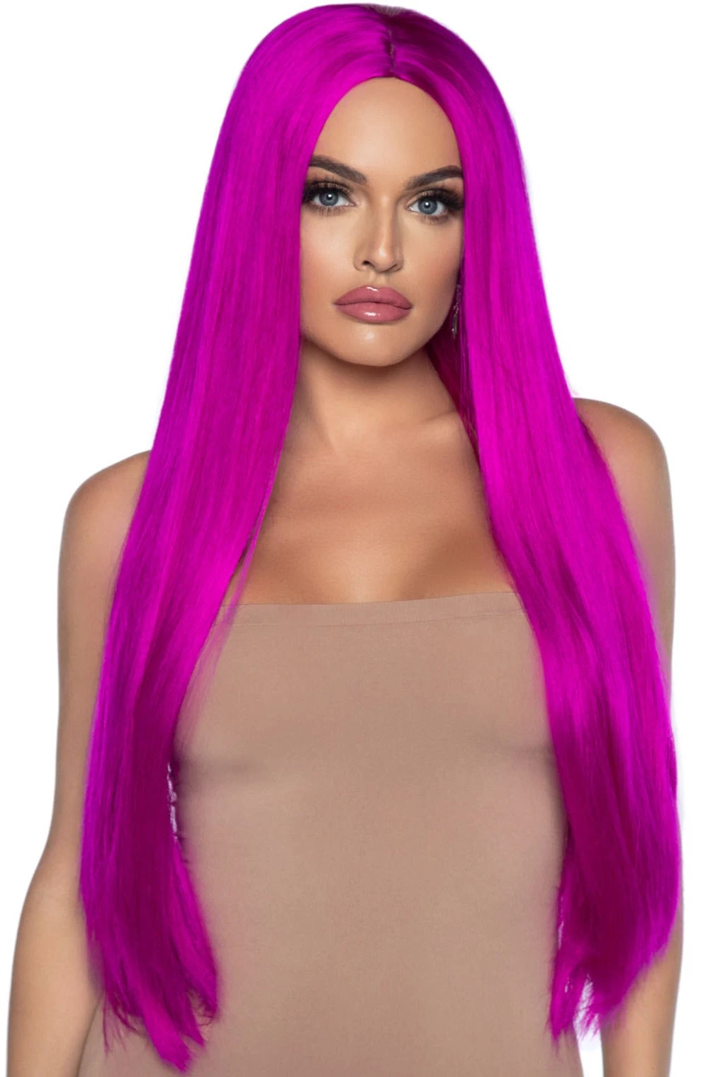 LEG AVENUE Long Straight Raspberry Wig