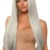 LEG AVENUE Long Straight Grey Wig