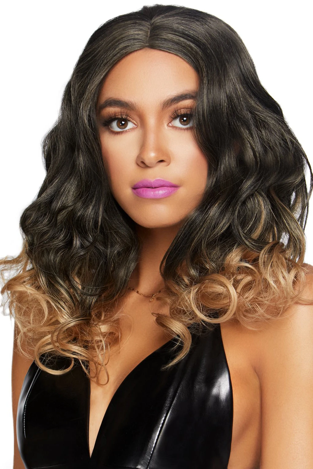 LEG AVENUE Long Curly Blond Ombré Bob Wig - Image 3