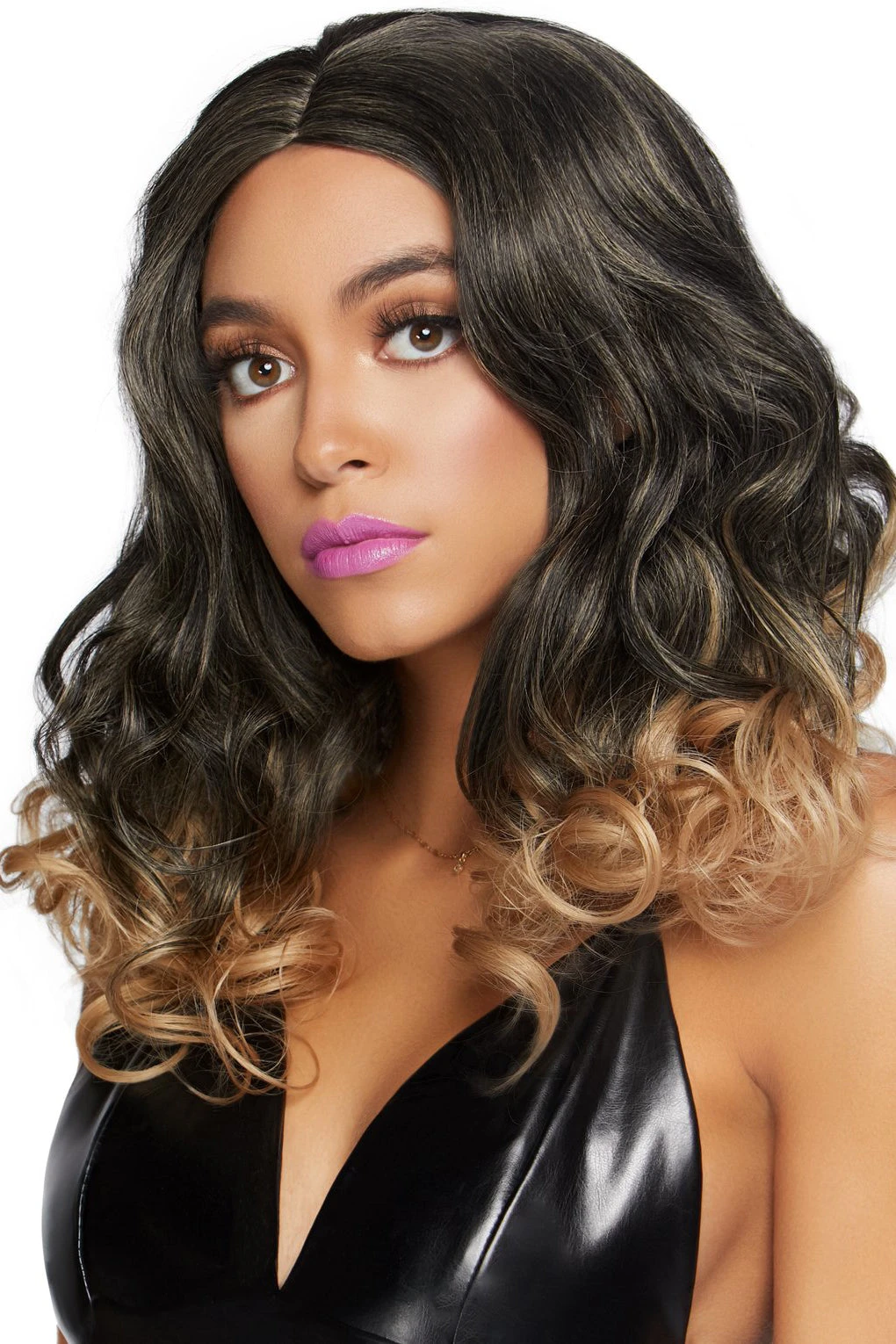 LEG AVENUE Long Curly Blond Ombré Bob Wig - Image 4