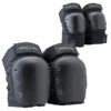 STREET KNEE/ELBOW PAD SET - OPEN BACK - BLACK