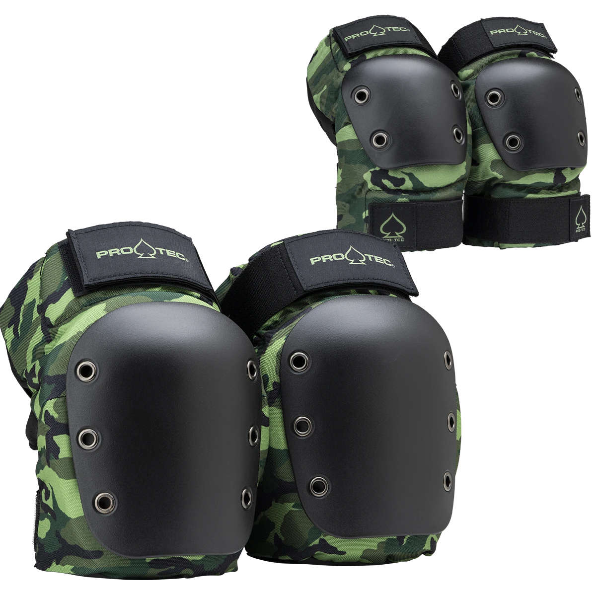 STREET KNEE/ELBOW PAD SET - OPEN BACK - CAMO