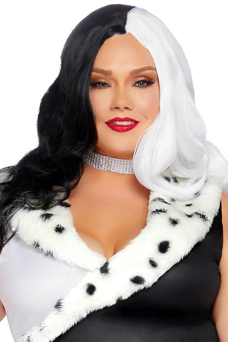 LEG AVENUE Black/White Villain Wig - Image 3